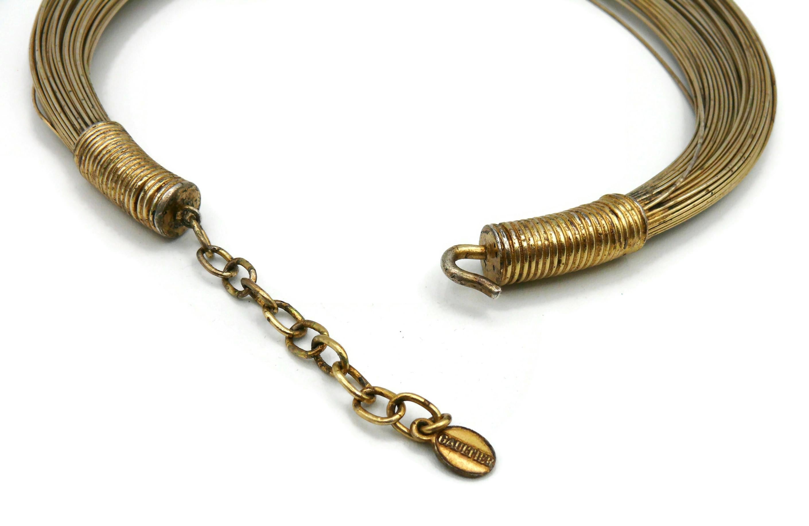 JEAN PAUL GAULTIER Vintage Masai Multi Wire Choker Necklace For Sale 6