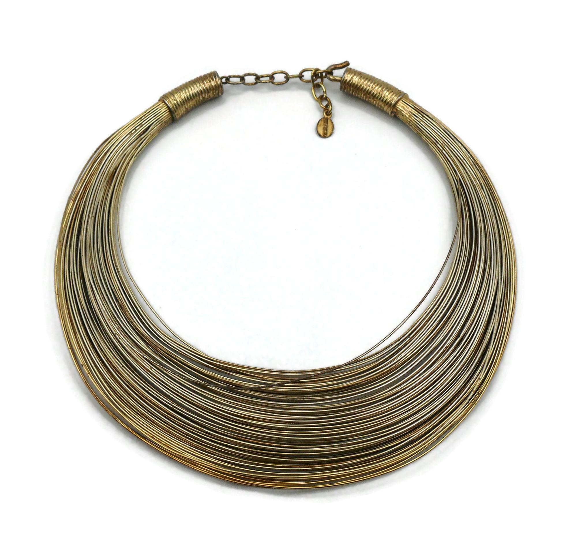 JEAN PAUL GAULTIER Vintage Masai Multi Wire Choker Necklace For Sale 7