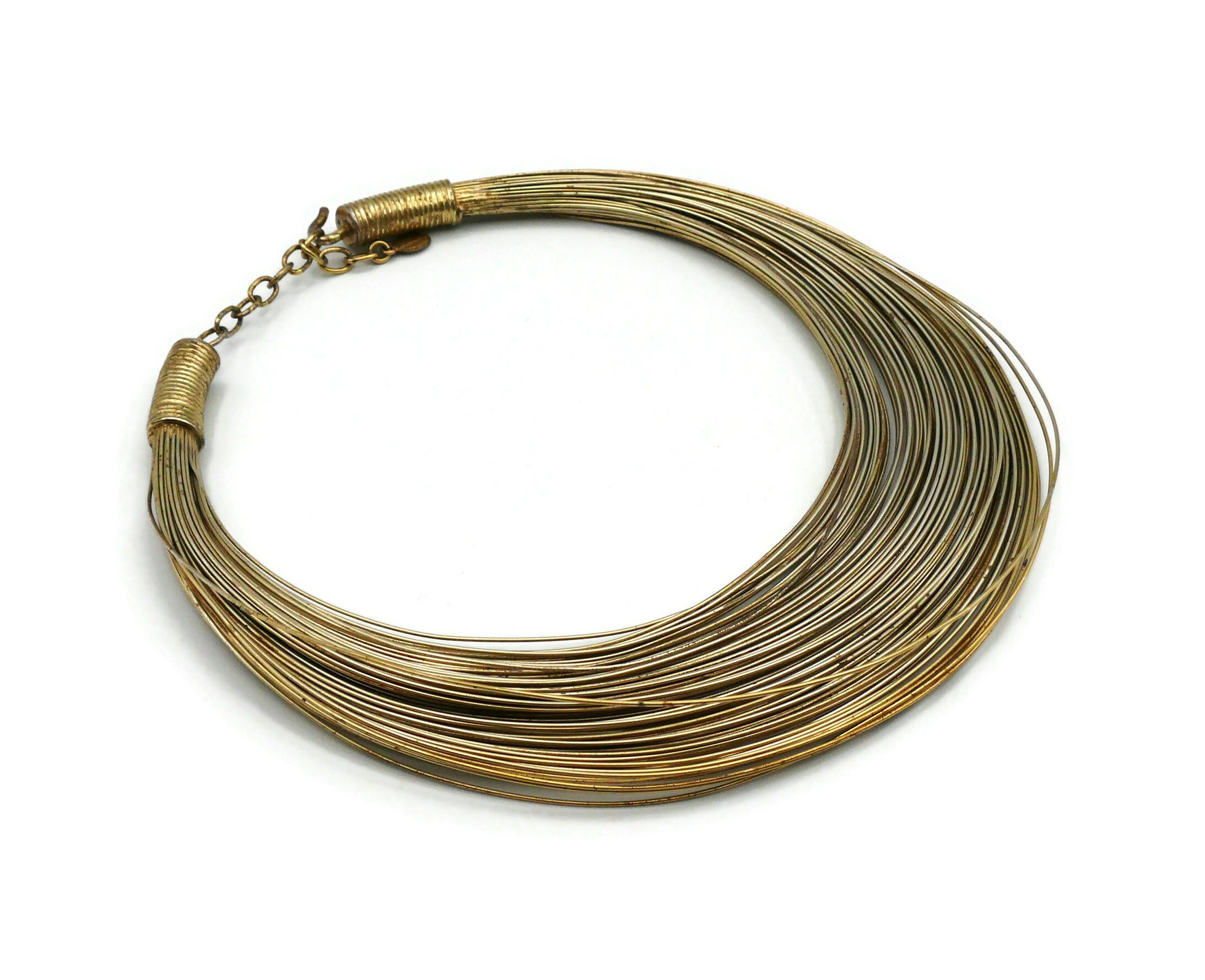 JEAN PAUL GAULTIER Vintage Masai Multi Wire Choker Necklace For Sale 8