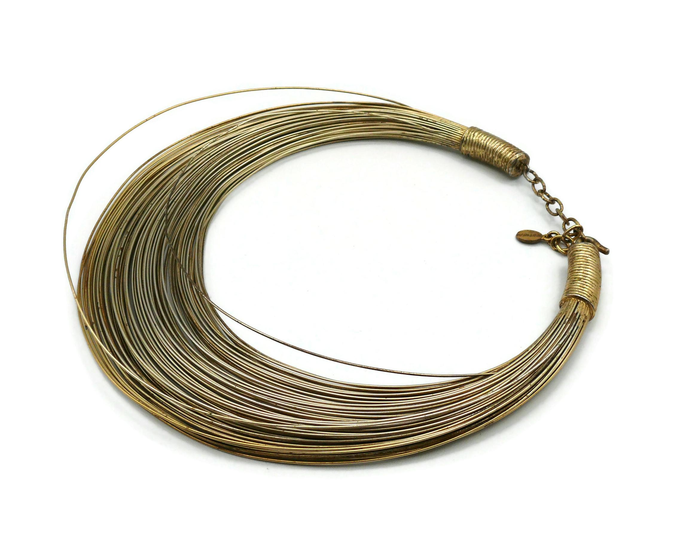 JEAN PAUL GAULTIER Vintage Masai Multi Wire Choker Necklace For Sale 9