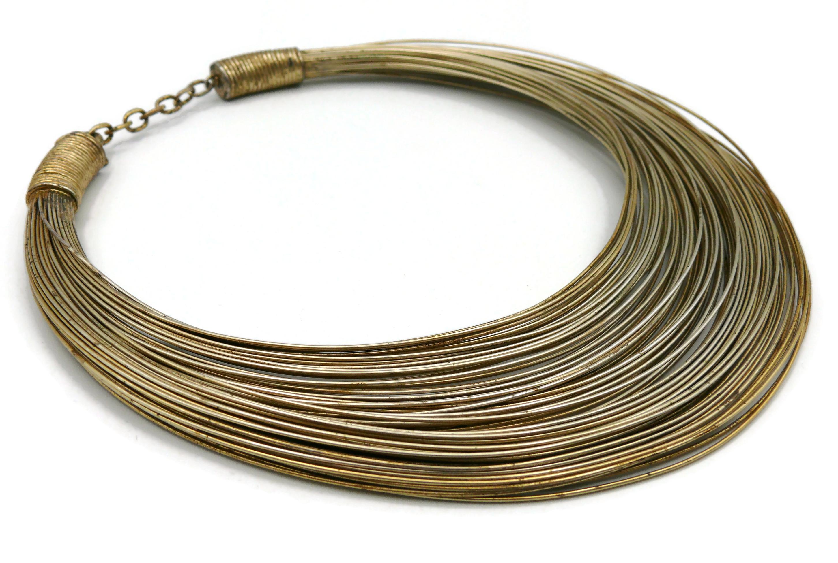 JEAN PAUL GAULTIER Vintage Masai Multi Wire Choker Necklace For Sale 1