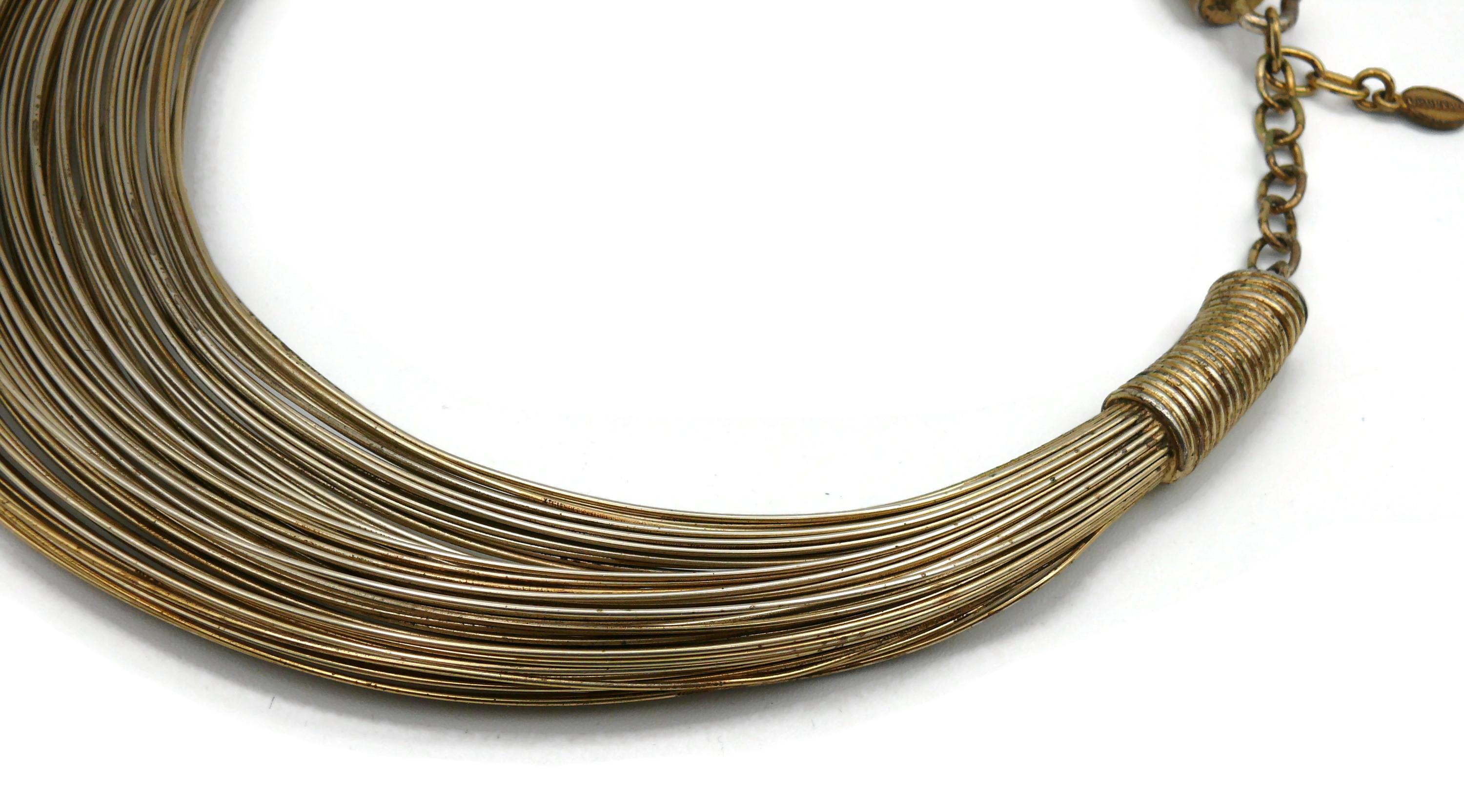 JEAN PAUL GAULTIER Vintage Masai Multi Wire Choker Necklace For Sale 3