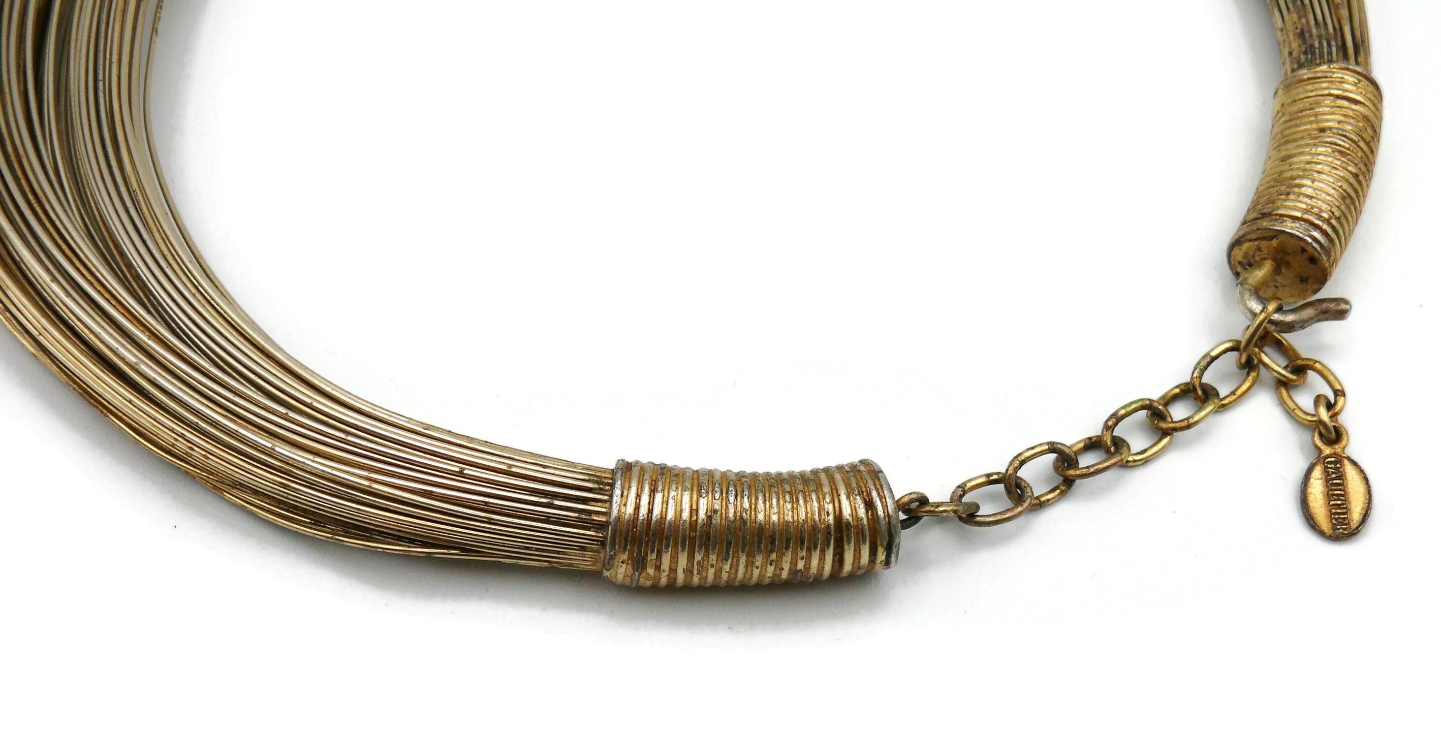 JEAN PAUL GAULTIER Vintage Masai Multi Wire Choker Necklace For Sale 4