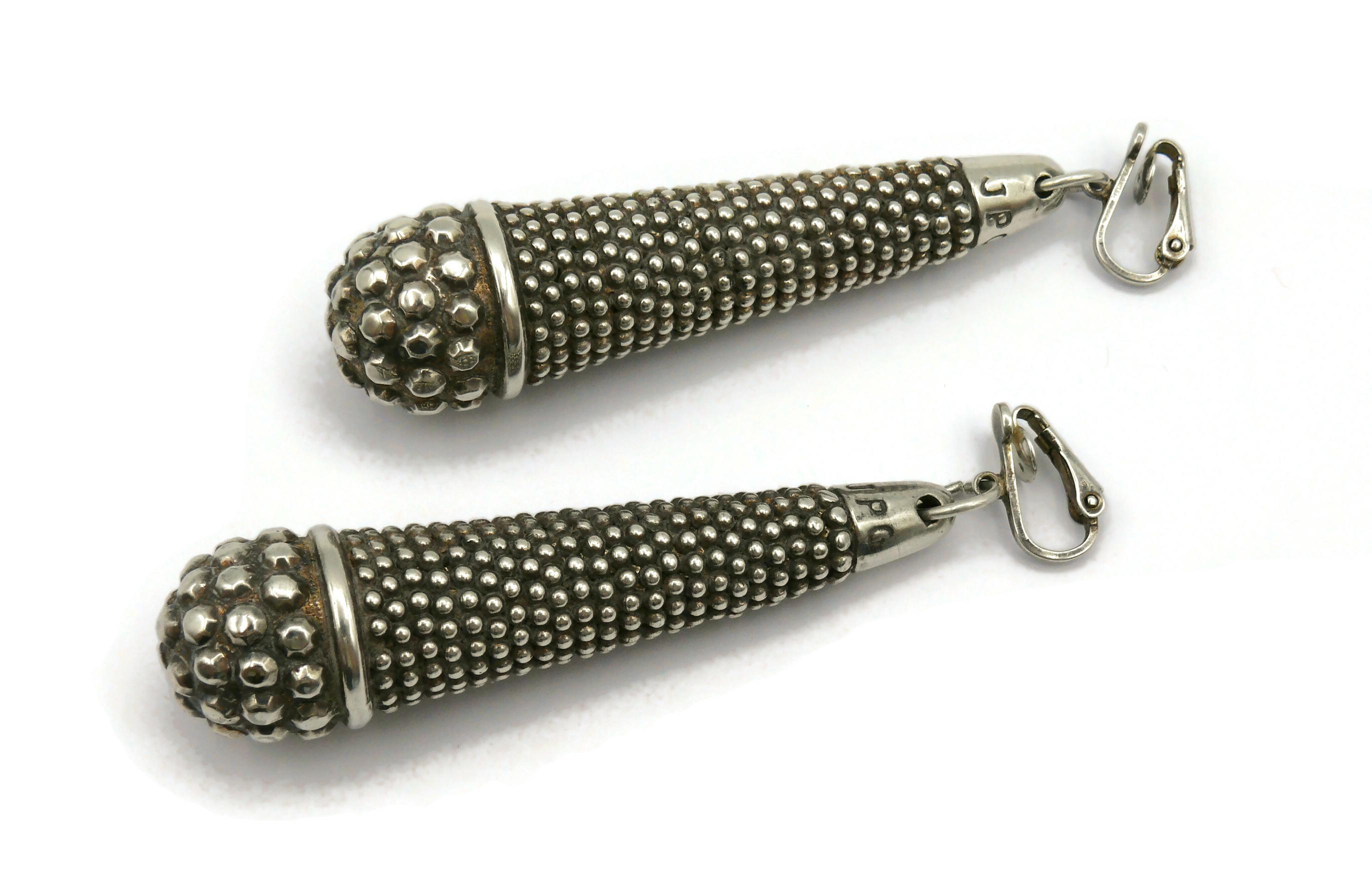 JEAN PAUL GAULTIER Vintage Massive Ethnic Inspired Dangling Earrings For Sale 2