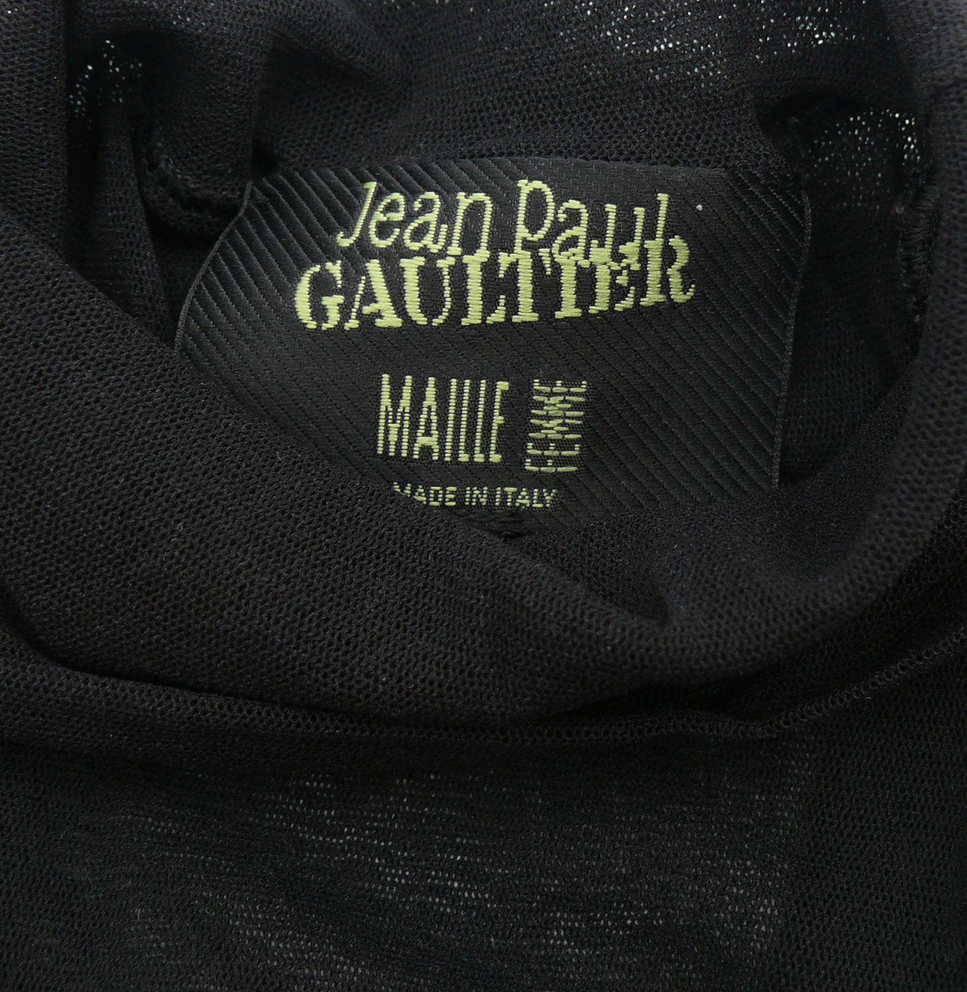 Jean Paul Gaultier Vintage Matelot Sheer Mesh Top In Good Condition For Sale In Nice, FR
