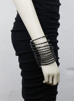 JEAN PAUL GAULTIER Vintage Maxi Jewelled Coil Cuff Bracelet