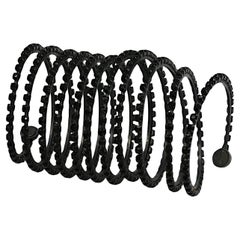 JEAN PAUL GAULTIER Vintage Maxi-Manschettenarmband mit Juwelen und Spiral