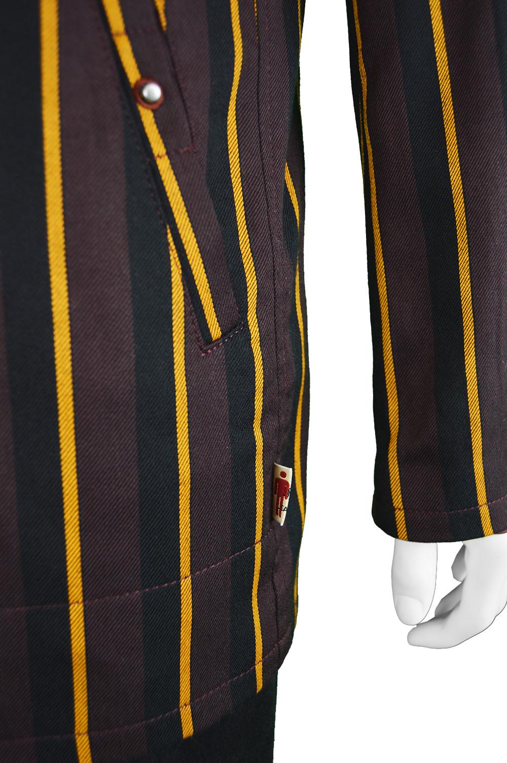 Jean Paul Gaultier Vintage Men's Wool & Cotton Stripe Embroidered Boating Blazer 1