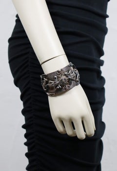 JEAN PAUL GAULTIER Vintage Mermaids Anchors Dolphins Memento Mori Cuff Bracelet