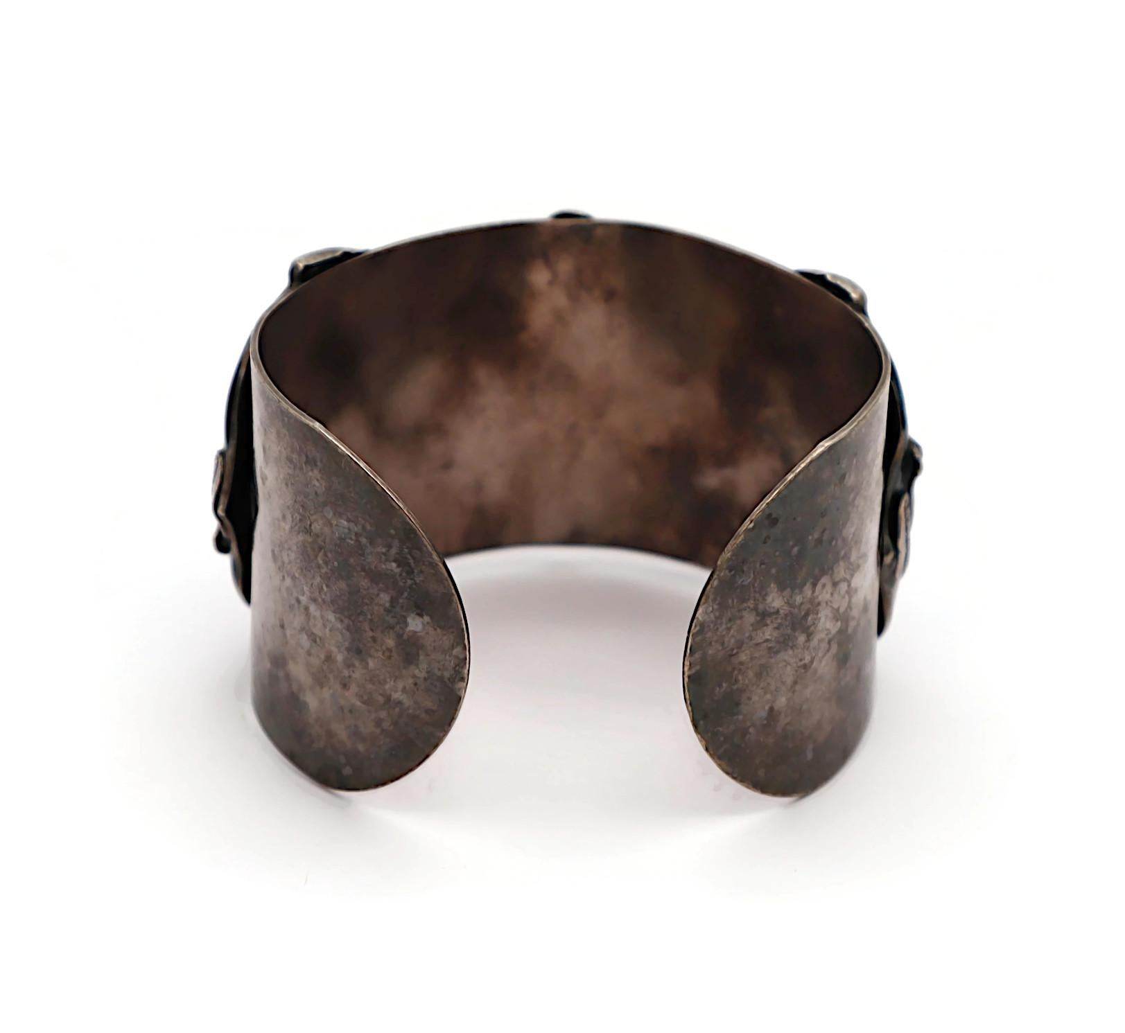 JEAN PAUL GAULTIER Vintage Mermaids Anchors Dolphins Memento Mori Cuff Bracelet 3
