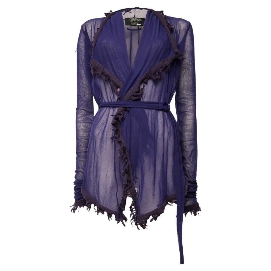 Jean Paul Gaultier Vintage Mesh Shirt mit Gürtel im Angebot