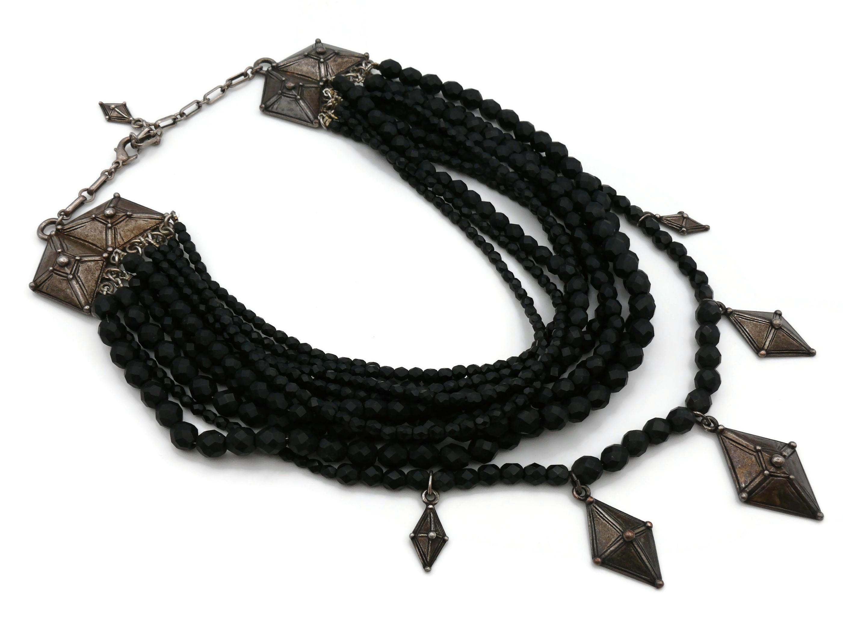JEAN PAUL GAULTIER Vintage Multistrand Ethnic Necklace In Good Condition For Sale In Nice, FR
