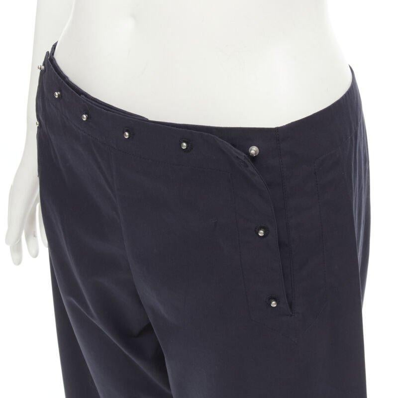 JEAN PAUL GAULTIER Vintage navy silver button wide leg nautical pants IT42 M
Reference: AEMA/A00099
Brand: Jean Paul Gaultier
Designer: Jean Paul Gaultier
Material: Cotton
Color: Navy
Pattern: Solid
Closure: Pin
Extra Details: Silver-tone pin