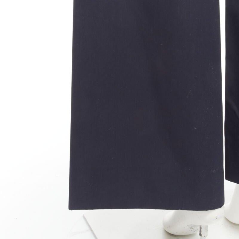 JEAN PAUL GAULTIER Vintage navy silver button wide leg nautical pants IT42 M For Sale 2