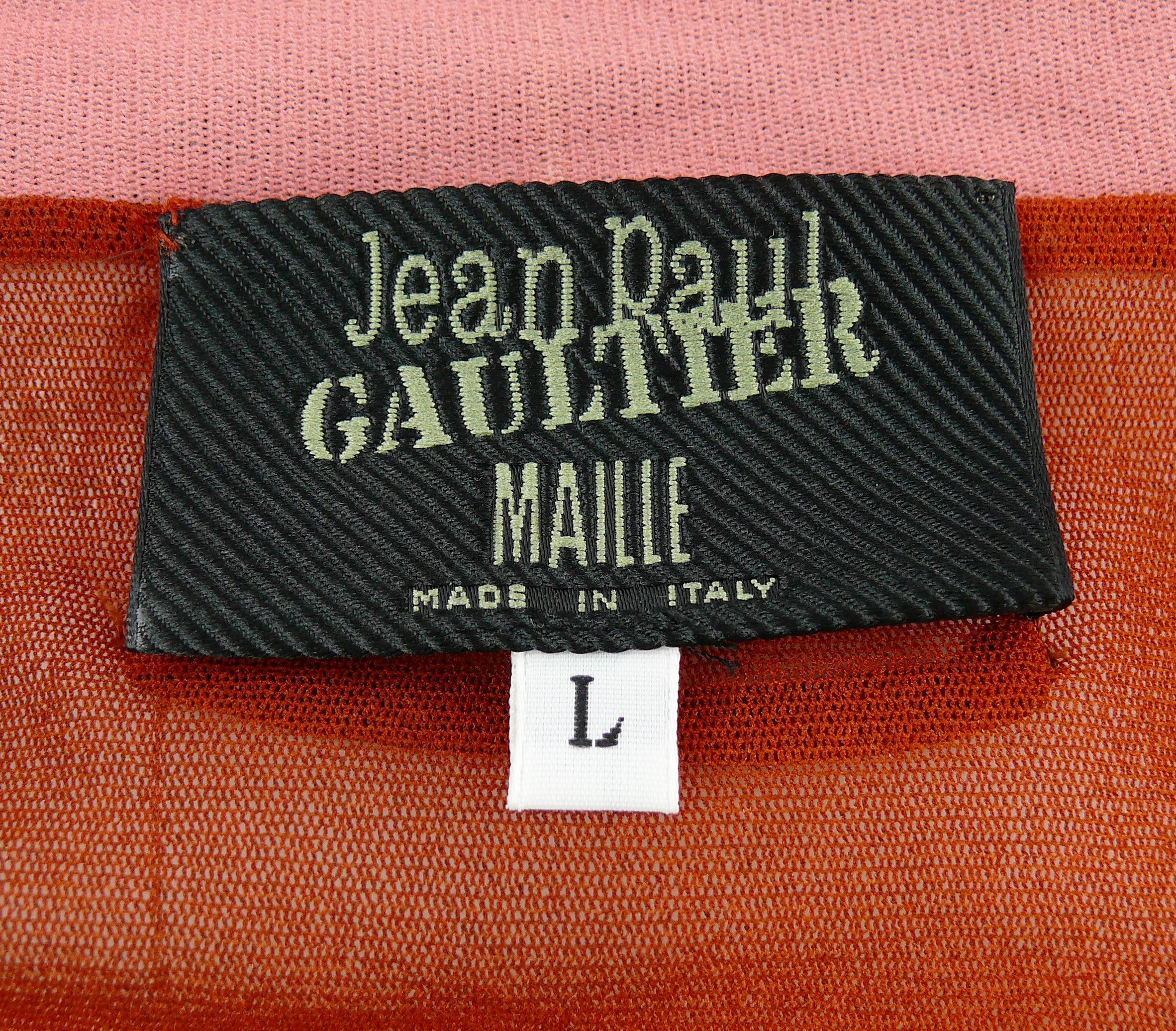 Jean Paul Gaultier Vintage Nude Venus Sheer Mesh Dress Size L 2