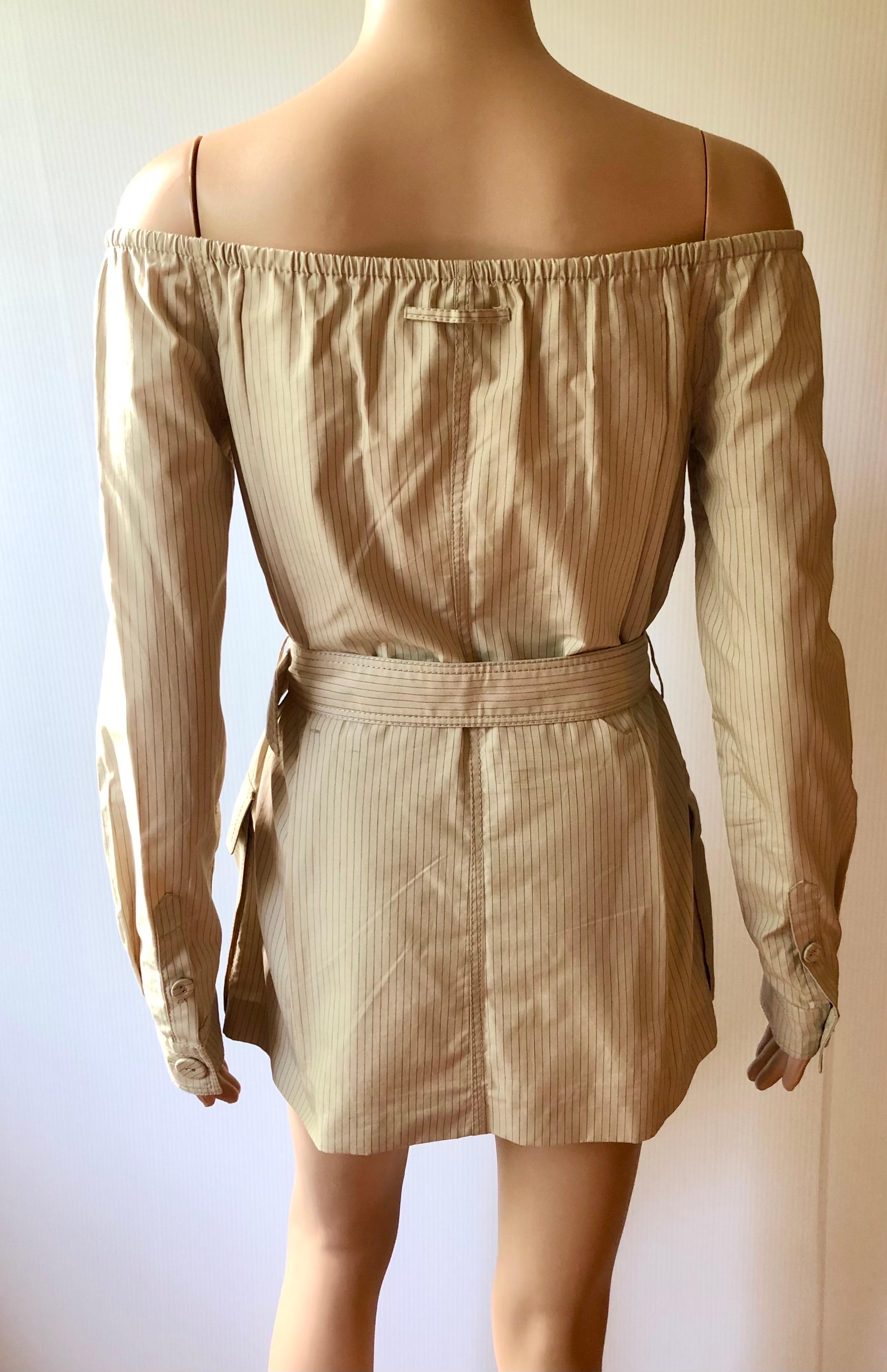 schulterfreies Tunika-Blazerkleid von Jean Paul Gaultier Resort 2011 Damen im Angebot