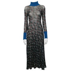 Robe vintage Op Art en maille transparente Jean Paul Gaultier, taille M