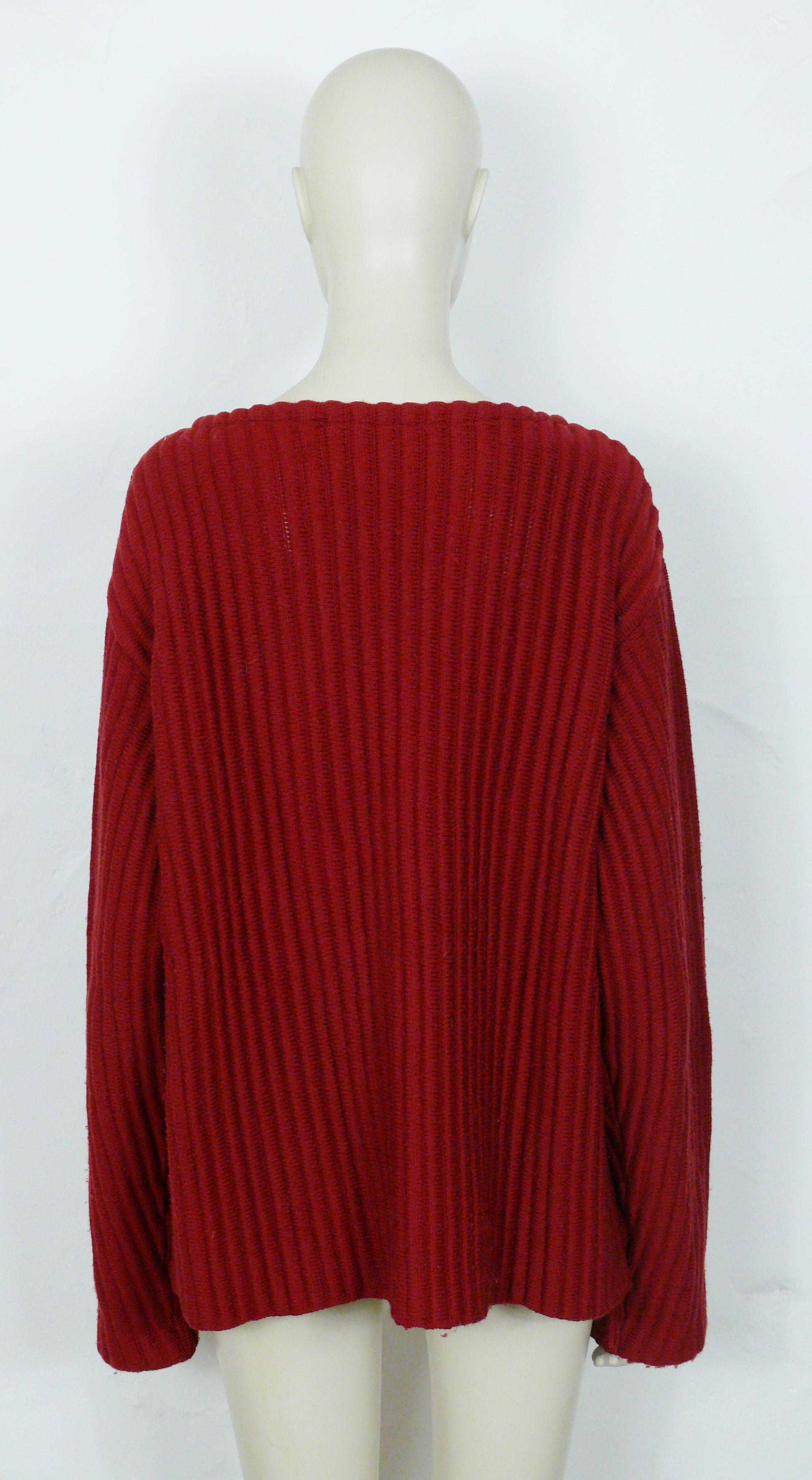 Jean Paul Gaultier Vintage Optical Illusion Dietrich Mens Sweater Size L In Fair Condition In Nice, FR