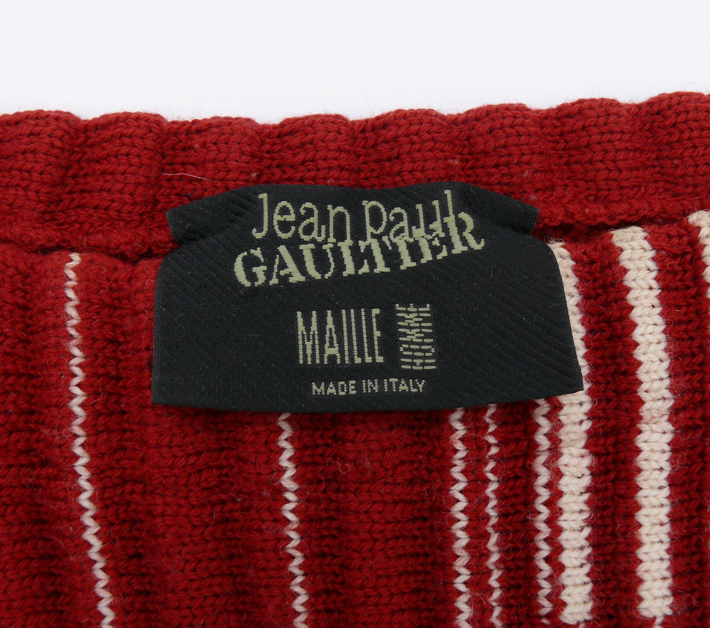 Men's Jean Paul Gaultier Vintage Optical Illusion Dietrich Mens Sweater Size L