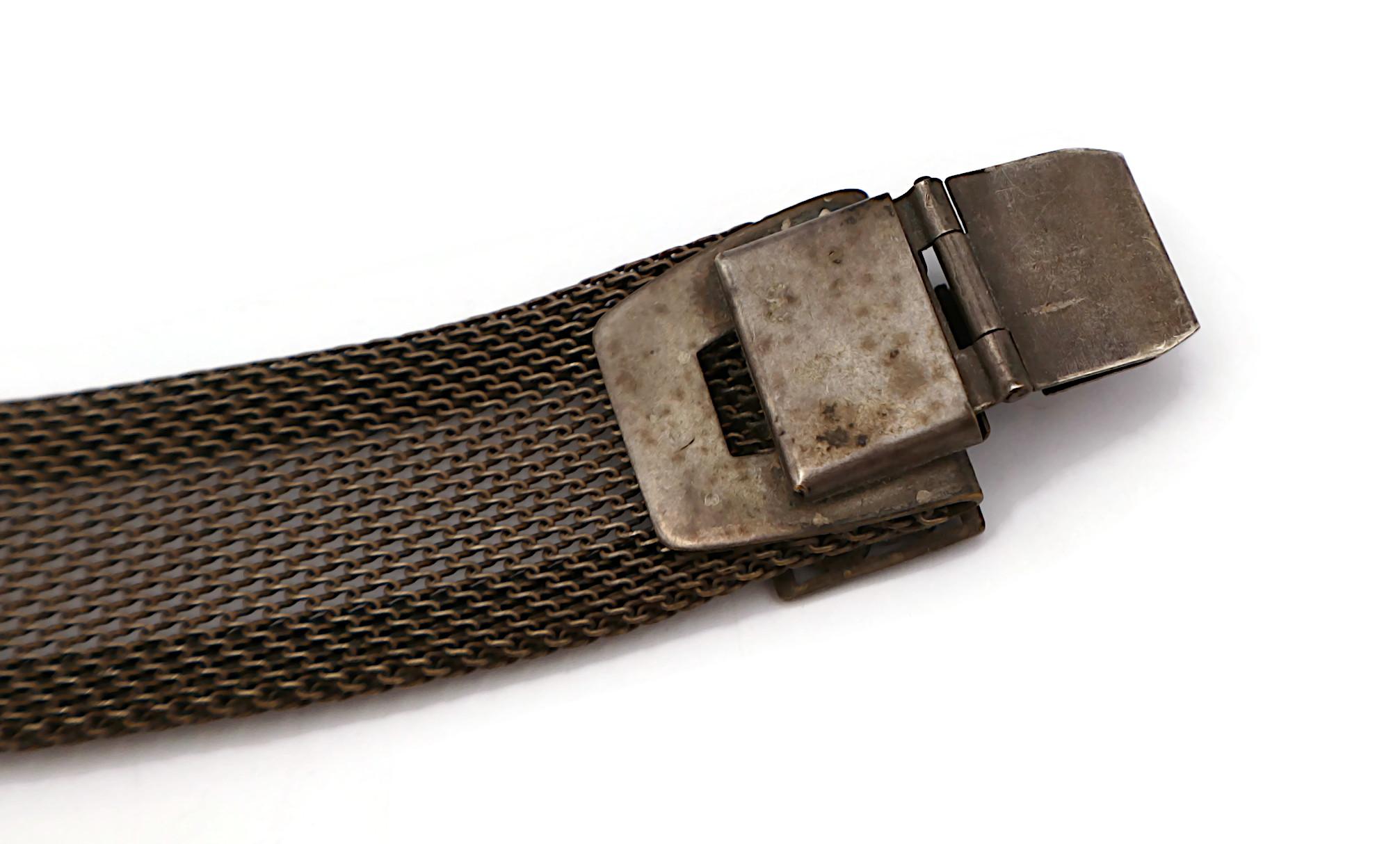 JEAN PAUL GAULTIER (Zugeschrieben) Vintage Choker-Halskette aus oxidiertem Metallgeflecht im Angebot 12