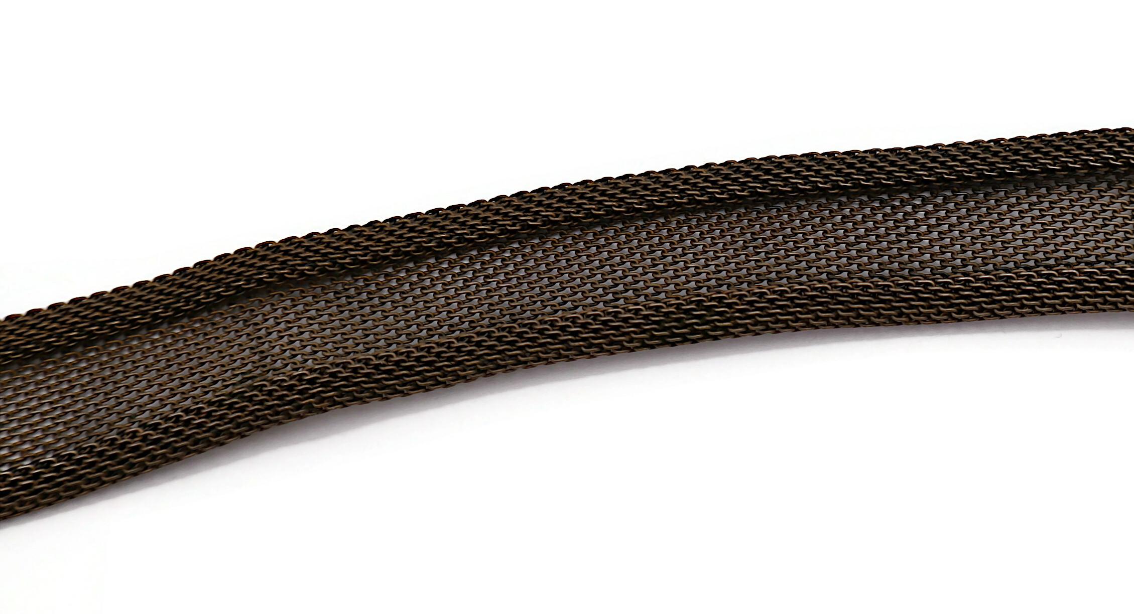 JEAN PAUL GAULTIER (Zugeschrieben) Vintage Choker-Halskette aus oxidiertem Metallgeflecht im Angebot 5