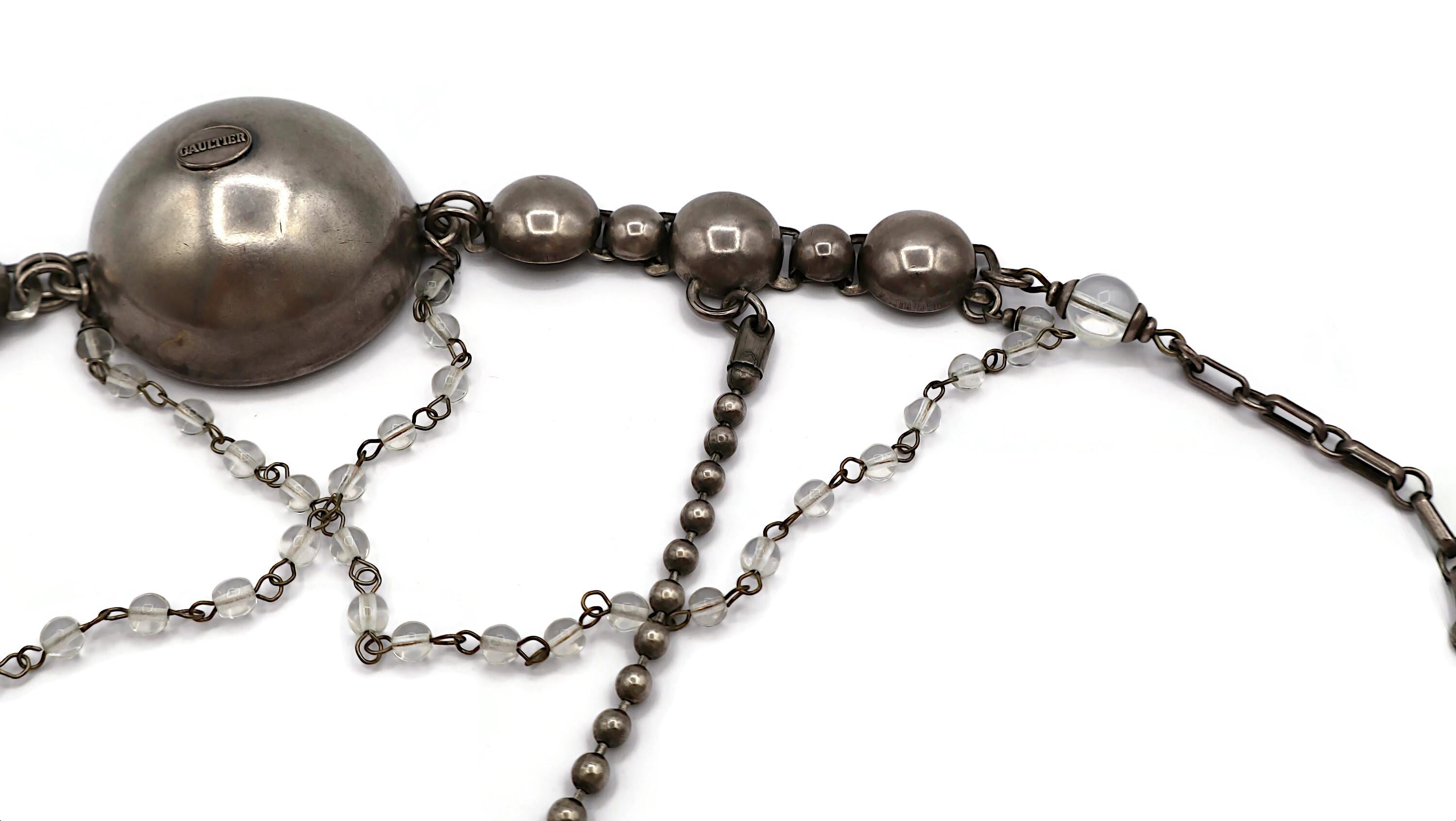 JEAN PAUL GAULTIER Collana vintage in argento ossidato in vendita 8