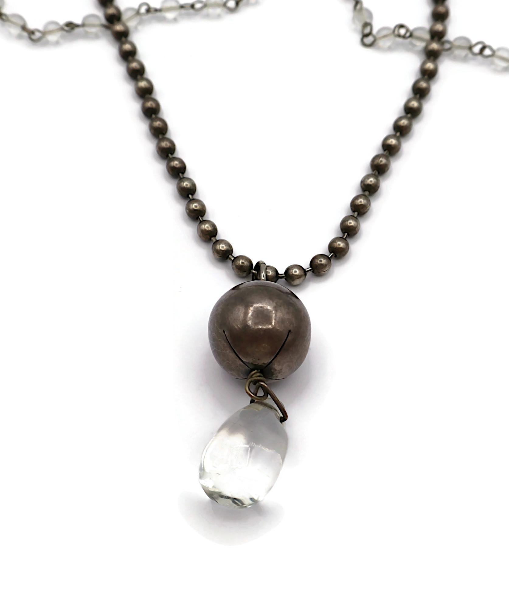JEAN PAUL GAULTIER Collana vintage in argento ossidato in vendita 9