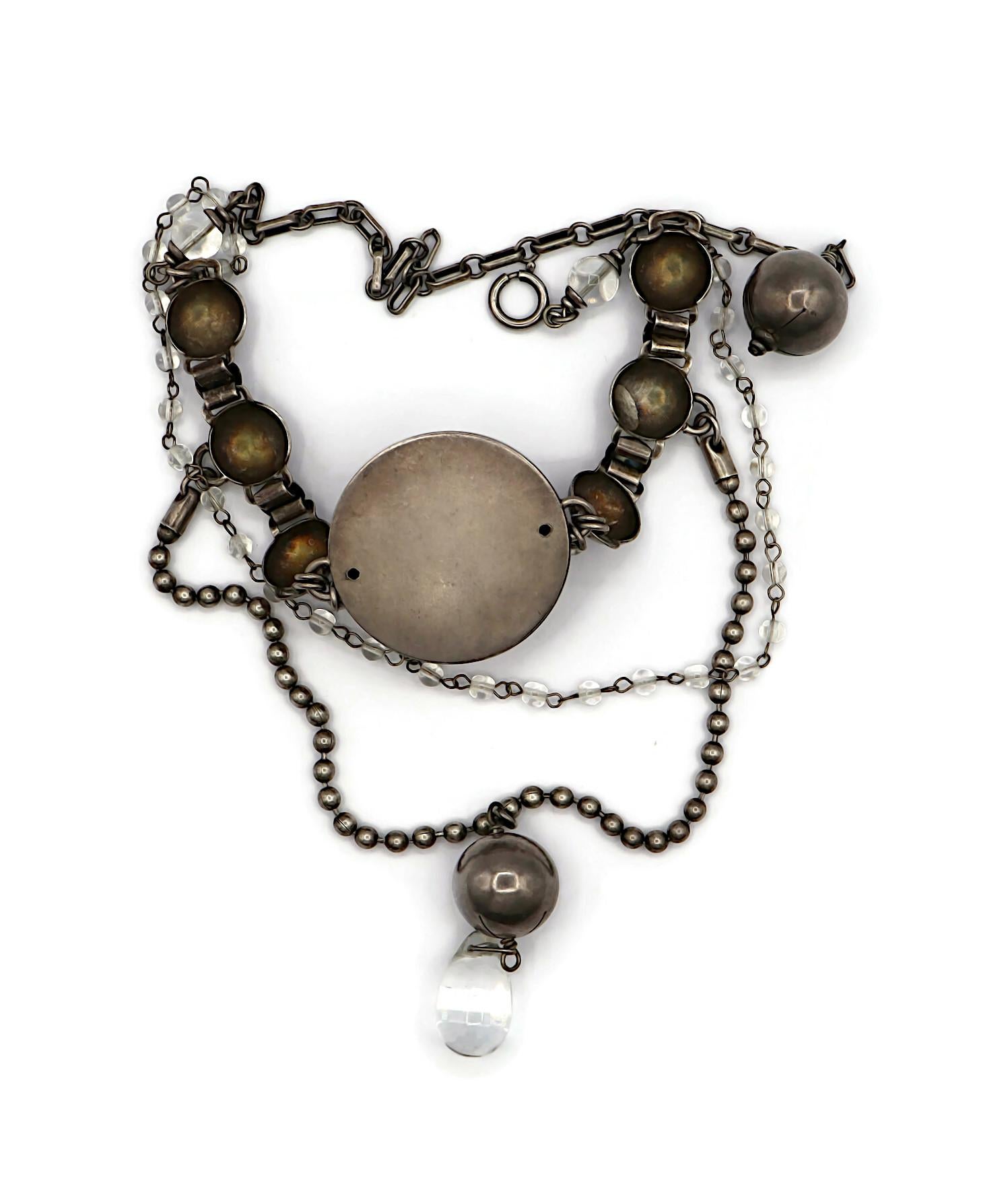 JEAN PAUL GAULTIER Collana vintage in argento ossidato in vendita 10