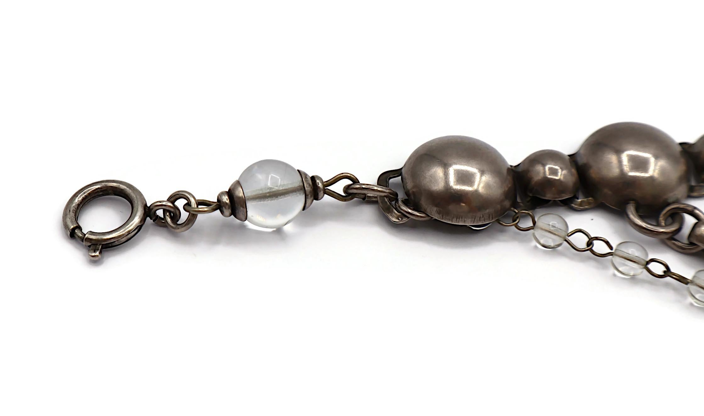 Donna JEAN PAUL GAULTIER Collana vintage in argento ossidato in vendita