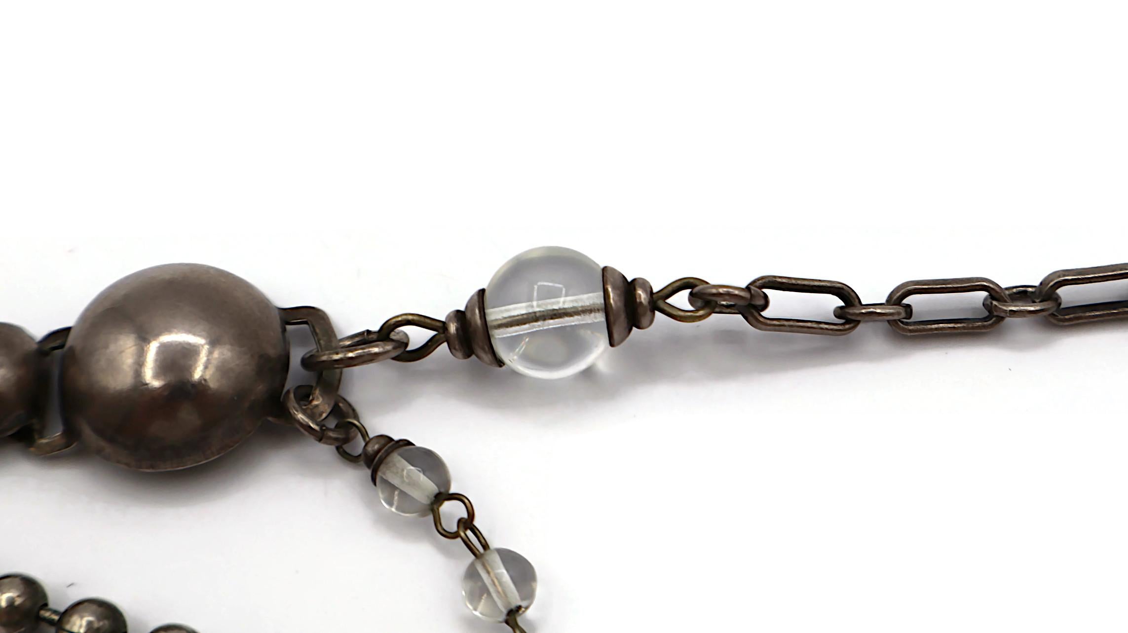 JEAN PAUL GAULTIER Collana vintage in argento ossidato in vendita 4