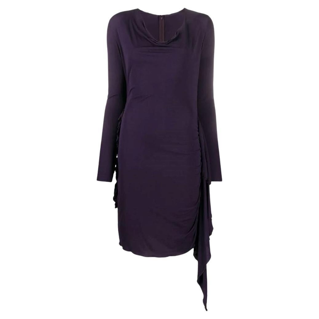 Jean Paul Gaultier Vintage purple 90s midi dress For Sale
