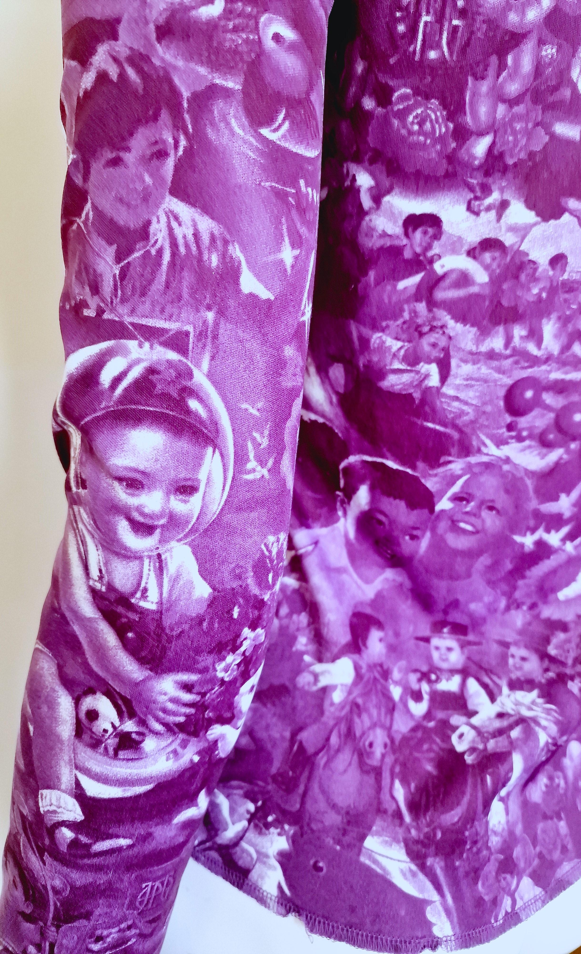 Jean Paul Gaultier Vintage Purple Chinese Children Baby Propagada Top Tee Shirt For Sale 10