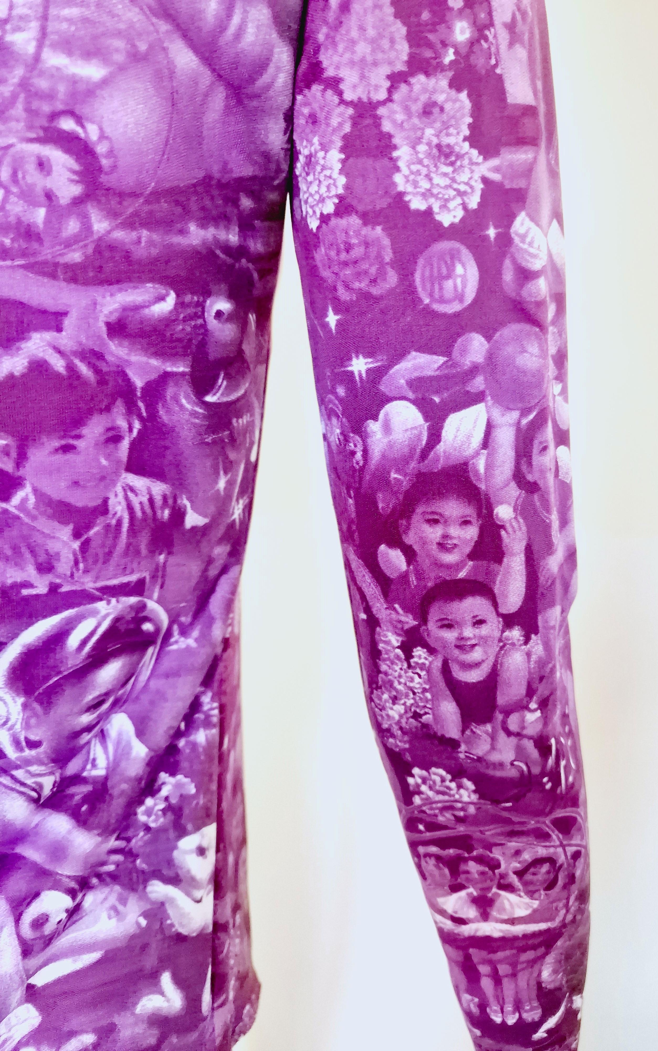 Jean Paul Gaultier Vintage Purple Chinese Children Baby Propagada Top Tee Shirt For Sale 12