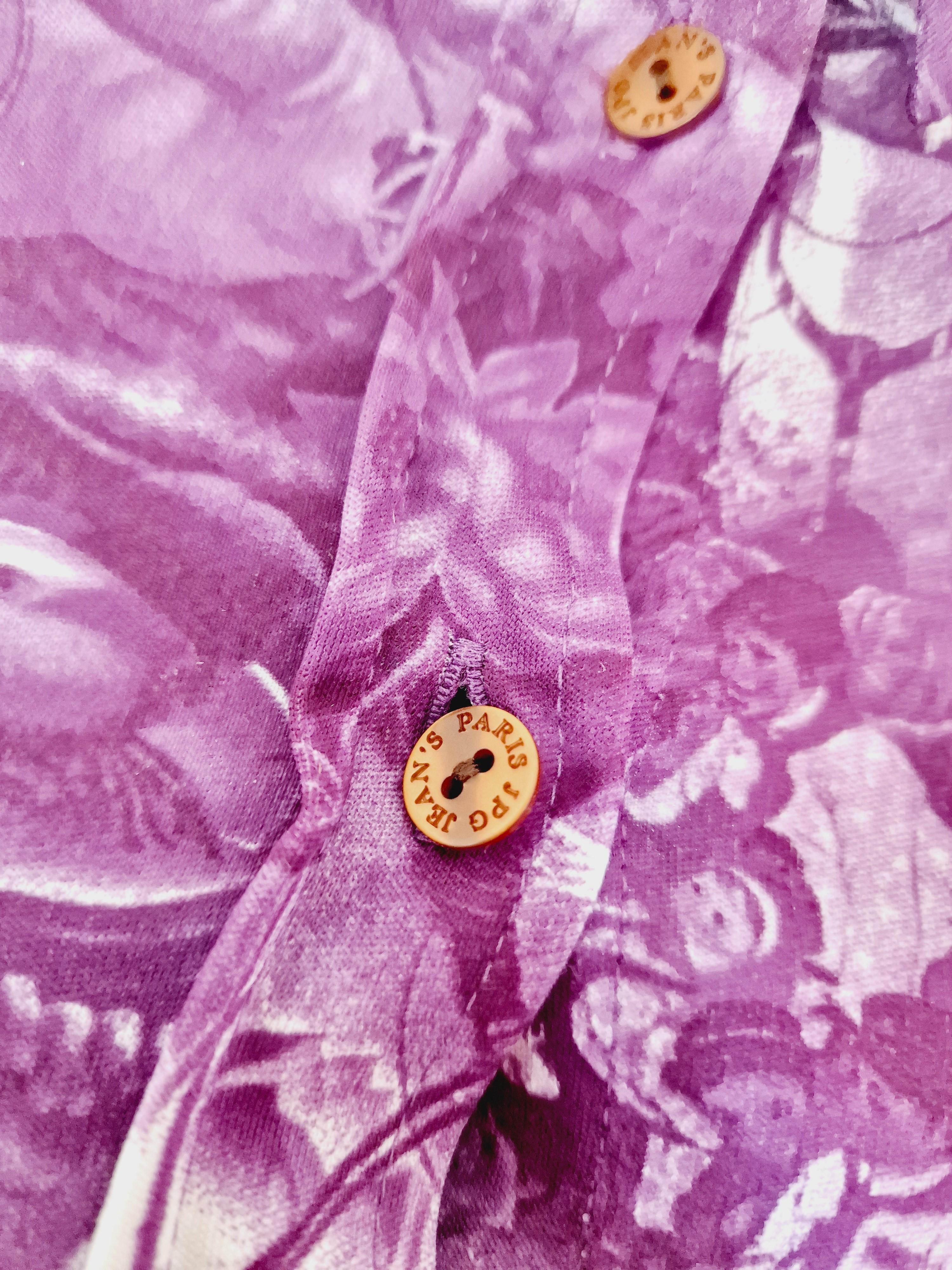 Jean Paul Gaultier Vintage Purple Chinese Children Baby Propagada Top Tee Shirt For Sale 13