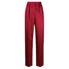 Jean Paul Gaultier Vintage red iridescent cotton 90s trousers