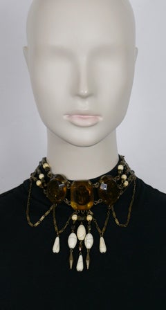 JEAN PAUL GAULTIER Vintage Resin Cameo Choker Necklace