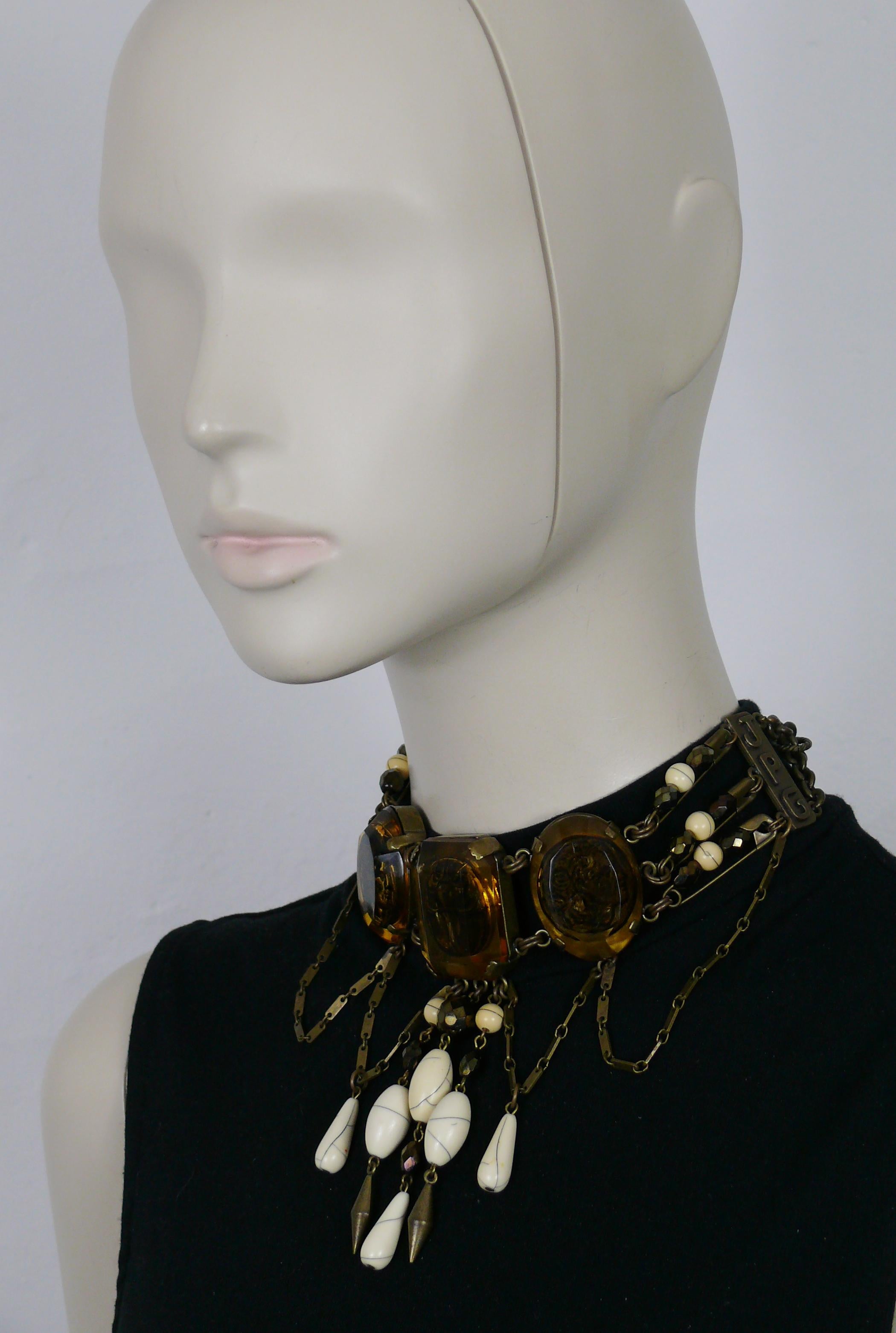 Women's JEAN PAUL GAULTIER Vintage Resin Cameo Choker Necklace For Sale