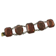 JEAN PAUL GAULTIER Bracciale vintage in resina con logo Scarabeo