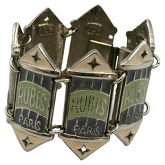 JEAN PAUL GAULTIER Vintage Rubis Paris Enamel Cuff Bracelet