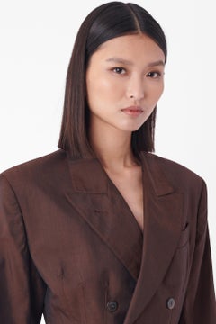 Jean Paul Gaultier Vintage S/S 1988 Brauner gepolsterter Blazer