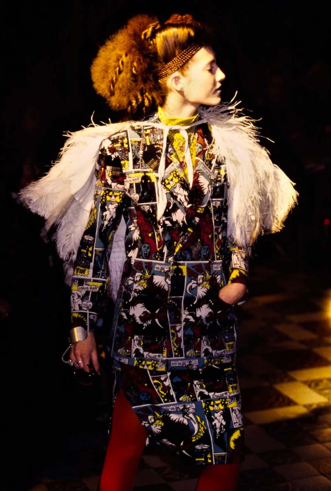 Jean Paul Gaultier - Robe vintage à imprimé comique érotique, printemps-été 1994 en vente 1