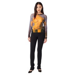 Jean Paul Gaultier Jeans Vintage P/E 1999 Soleil Venus De Milo Top a rete