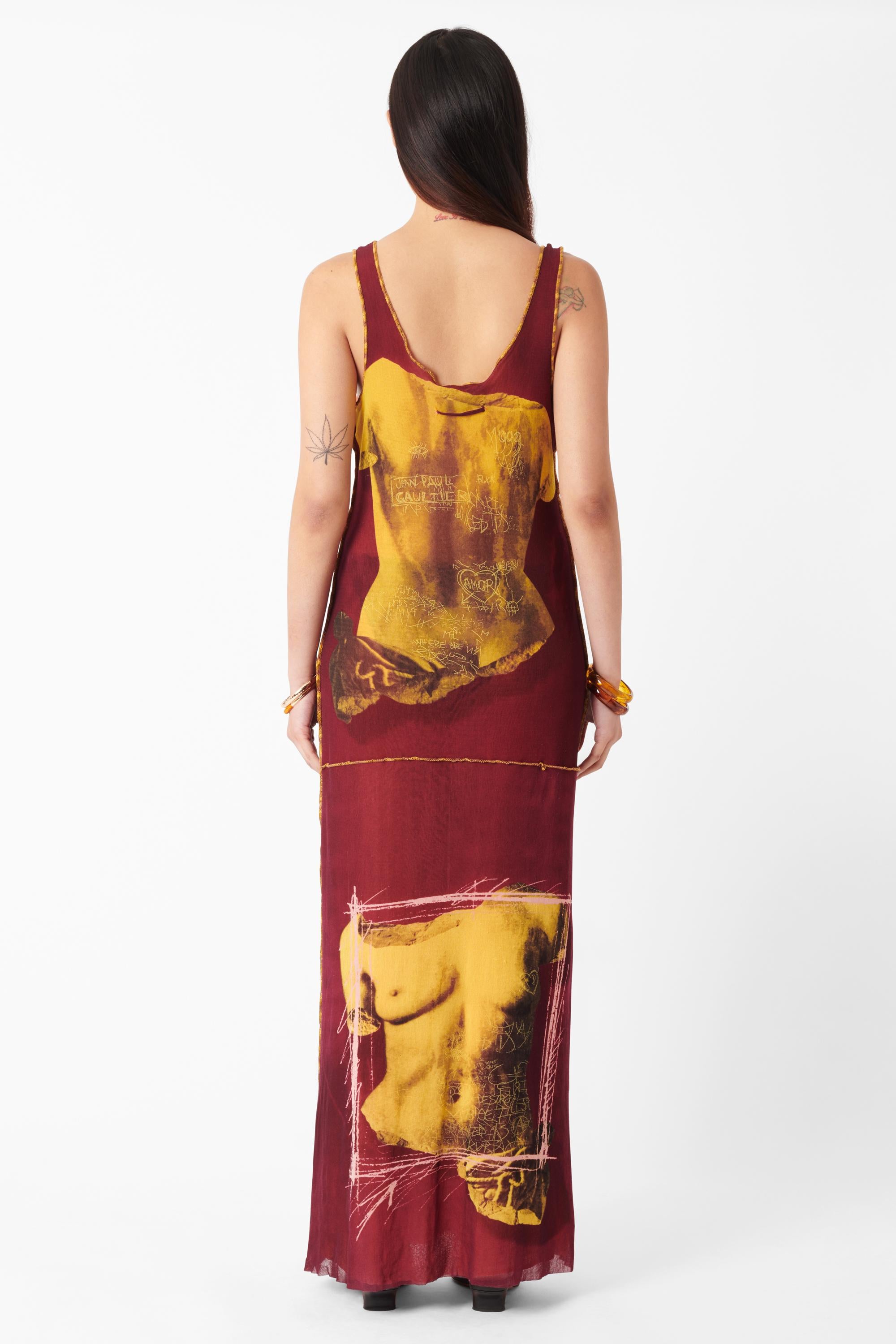 Jean Paul Gaultier Jeans, vestito a rete Venus De Milo, vintage P/E 1999 In condizioni ottime in vendita a London, GB