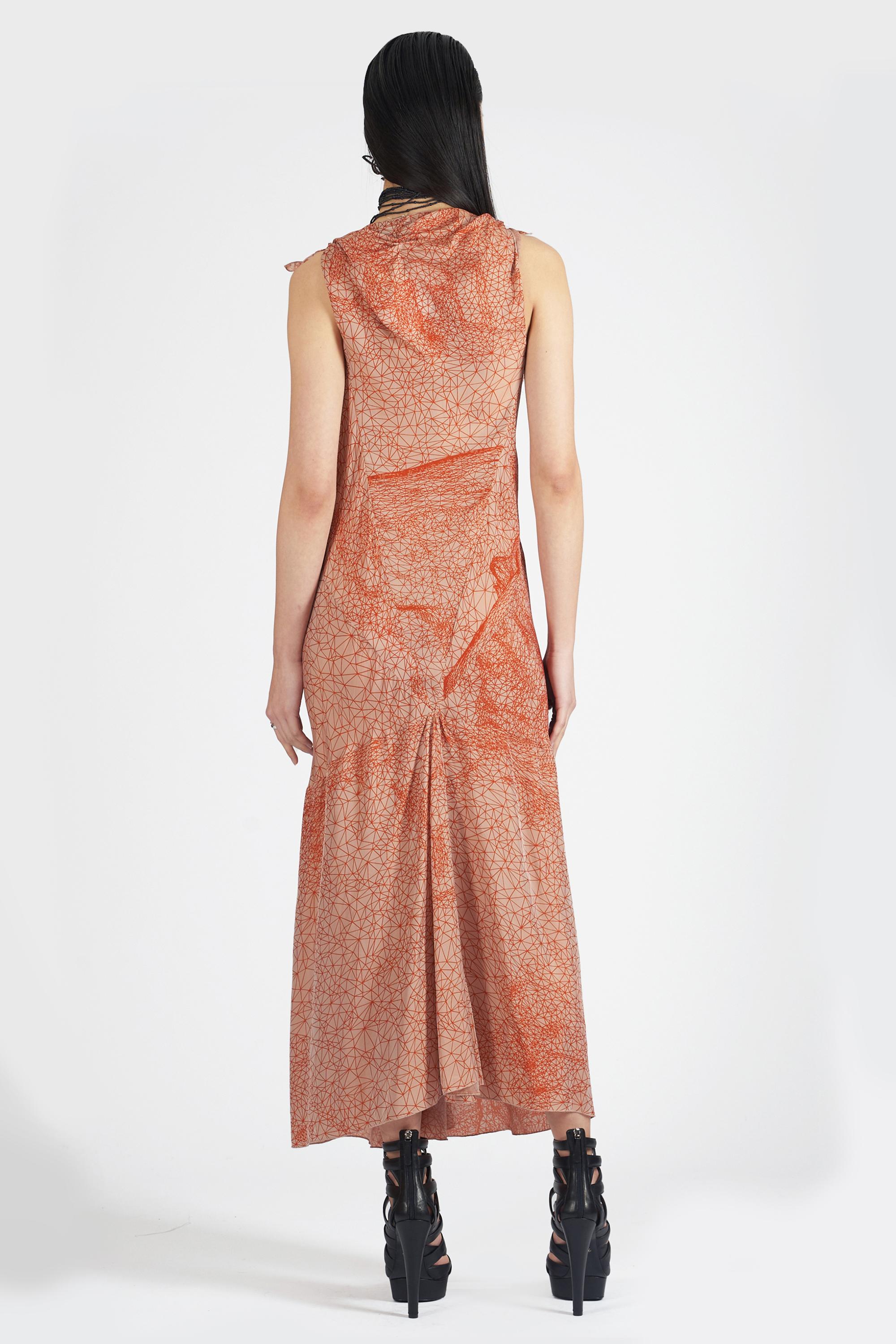 Jean Paul Gaultier Vintage S/S 2001 Constellation Silk Dress In Excellent Condition In London, GB