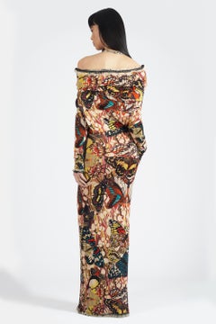 Jean Paul Gaultier - Robe longue à capuche papillon vintage, printemps-été 2003