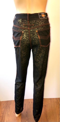 Jean Paul Gaultier Vintage Semi-Sheer Mesh Black Leggings Pants