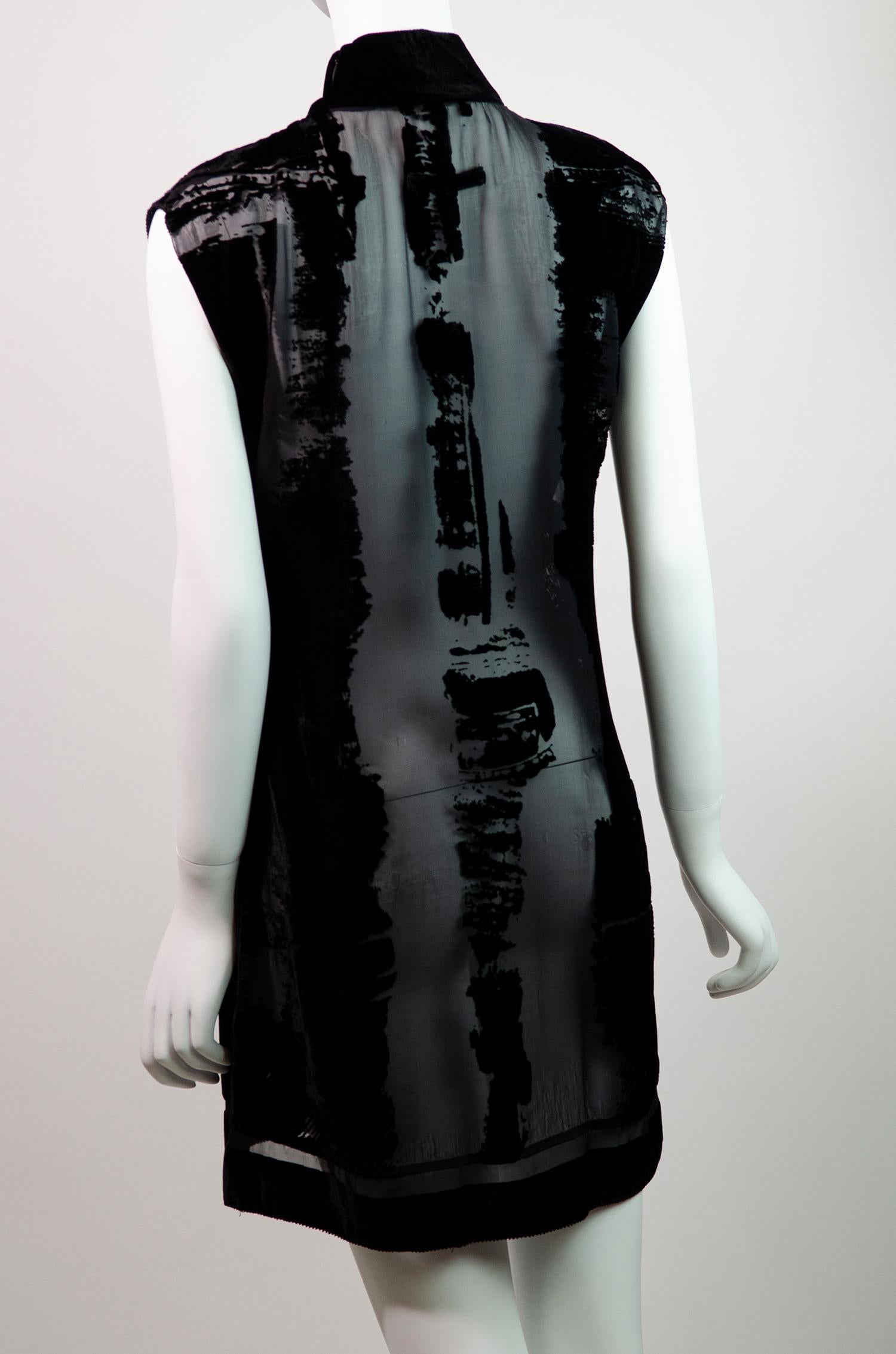 JEAN PAUL GAULTIER Vintage Sheer Velvet Signature Dress 3