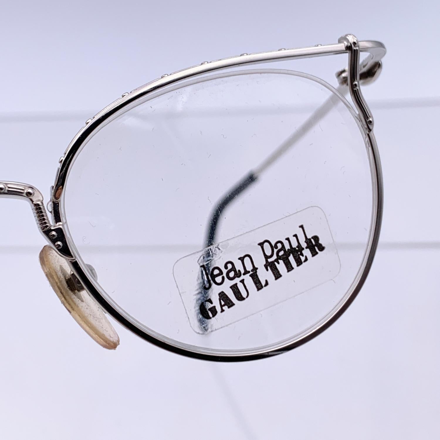 Purple Jean Paul Gaultier Vintage Silver Metal 55-3177 Eyeglasses 47/20 140mm
