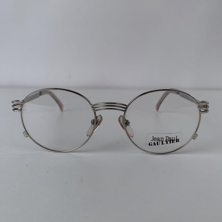 Jean Paul Gaultier Vintage Silver Eyeglasses Forks mod 553174 at