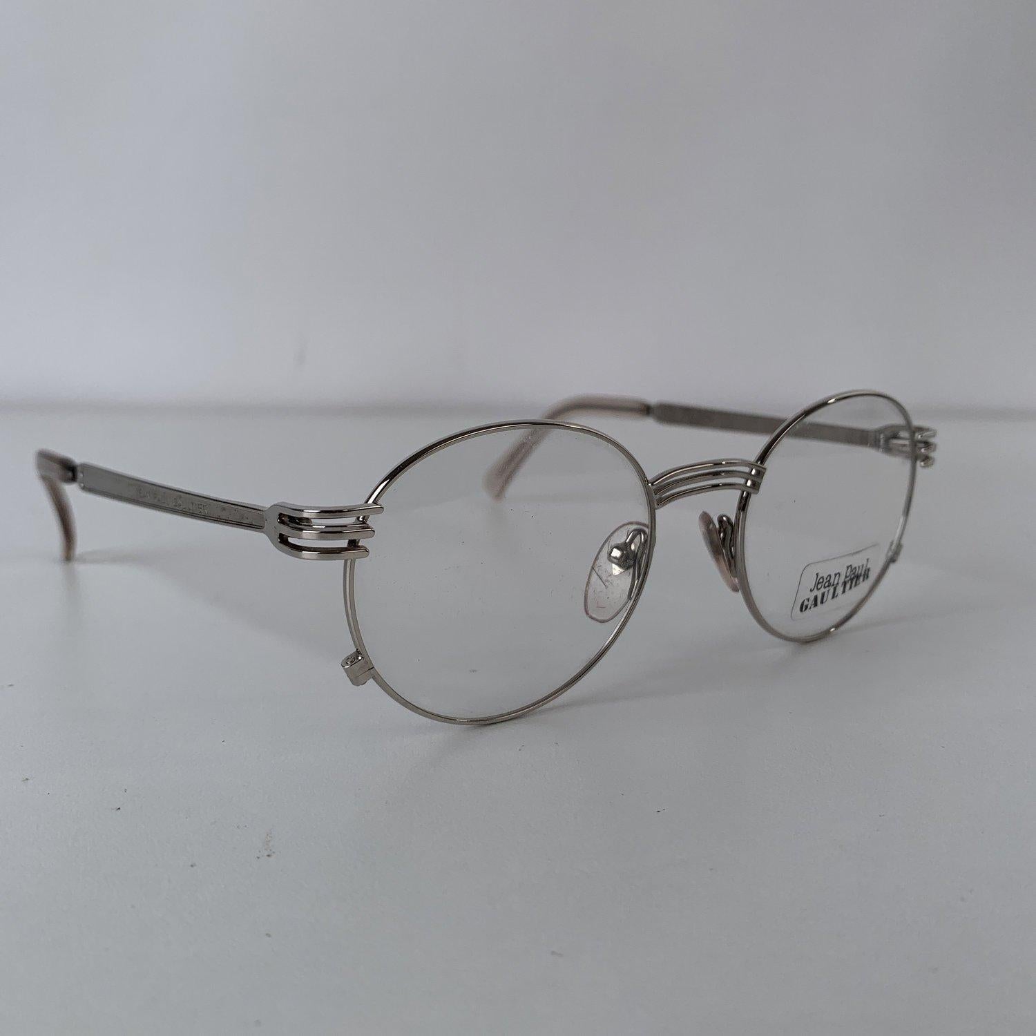 Women's Jean Paul Gaultier Vintage Silver Eyeglasses Forks mod 55-3174